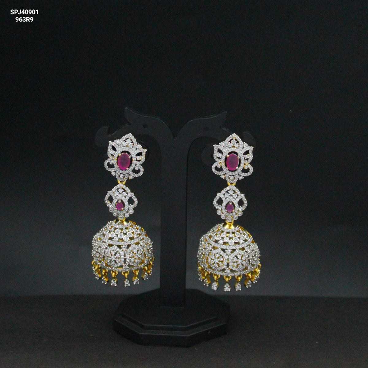 40901 GJ Jhumki Red