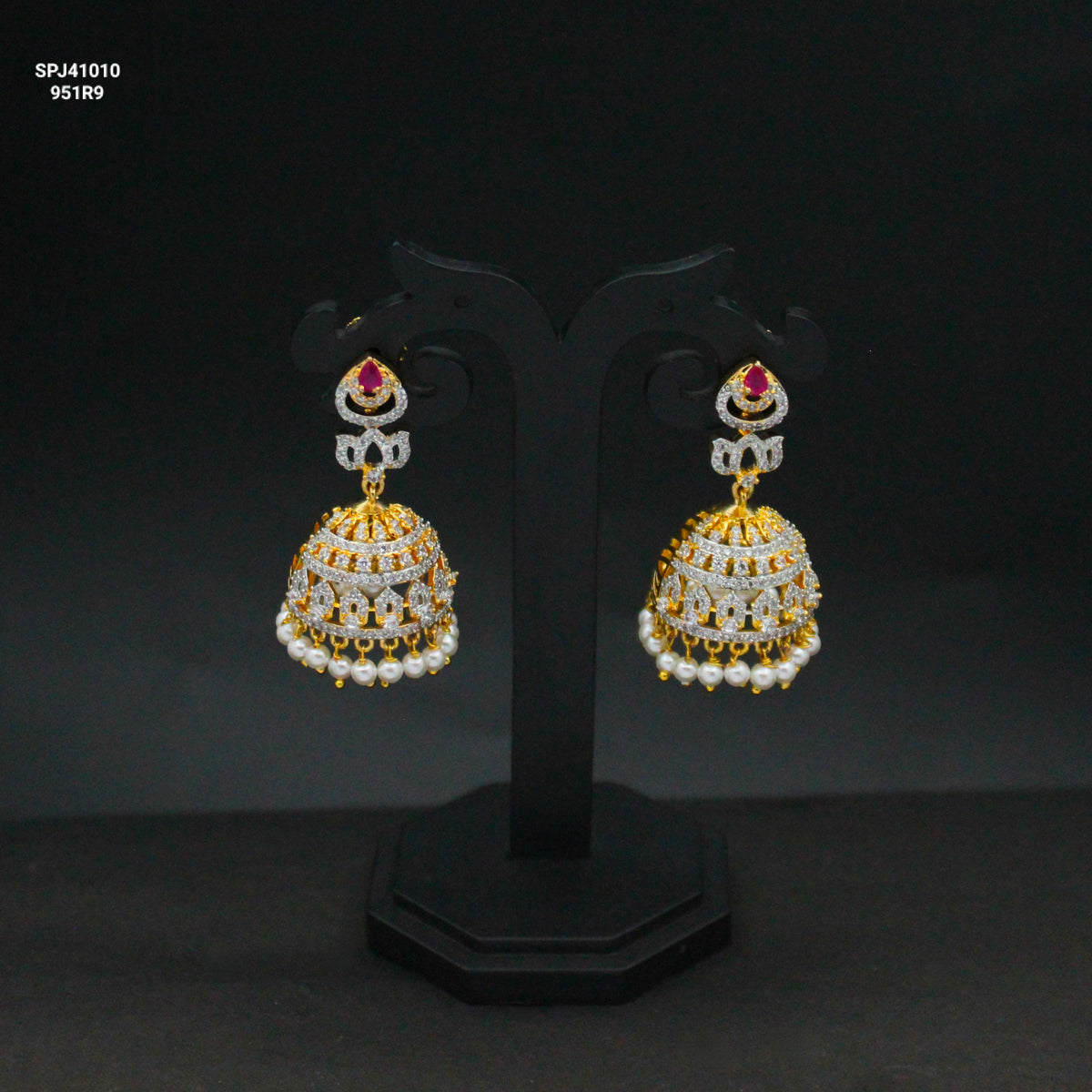 41010 Red GJ Jhumki