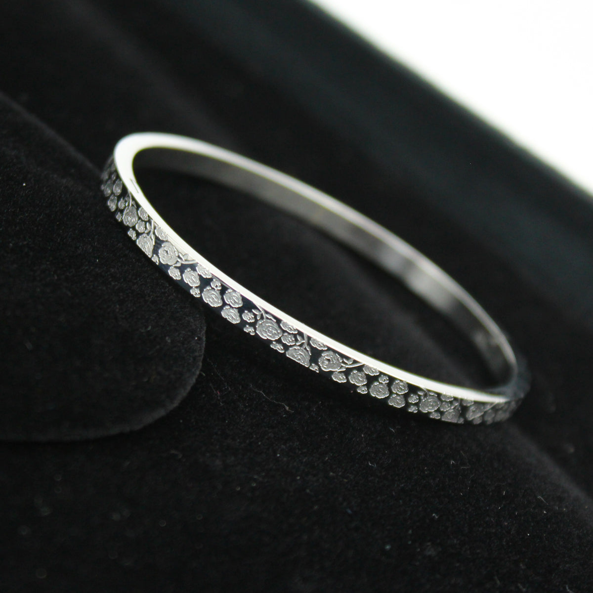 Rose Design Silver Bracelet