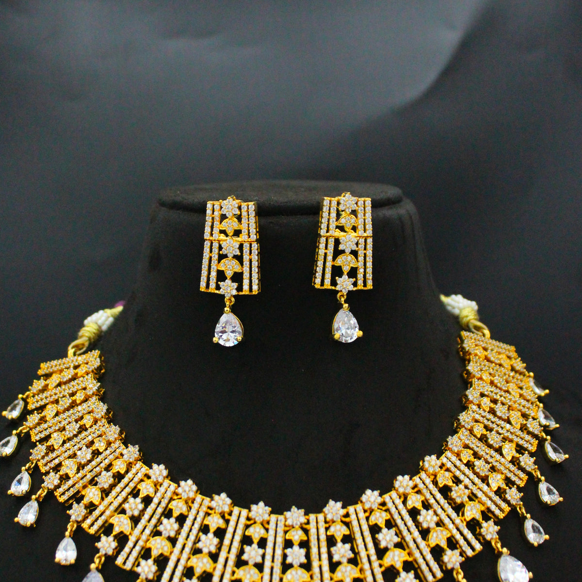 CZ Full White Short Necklace SP-9116