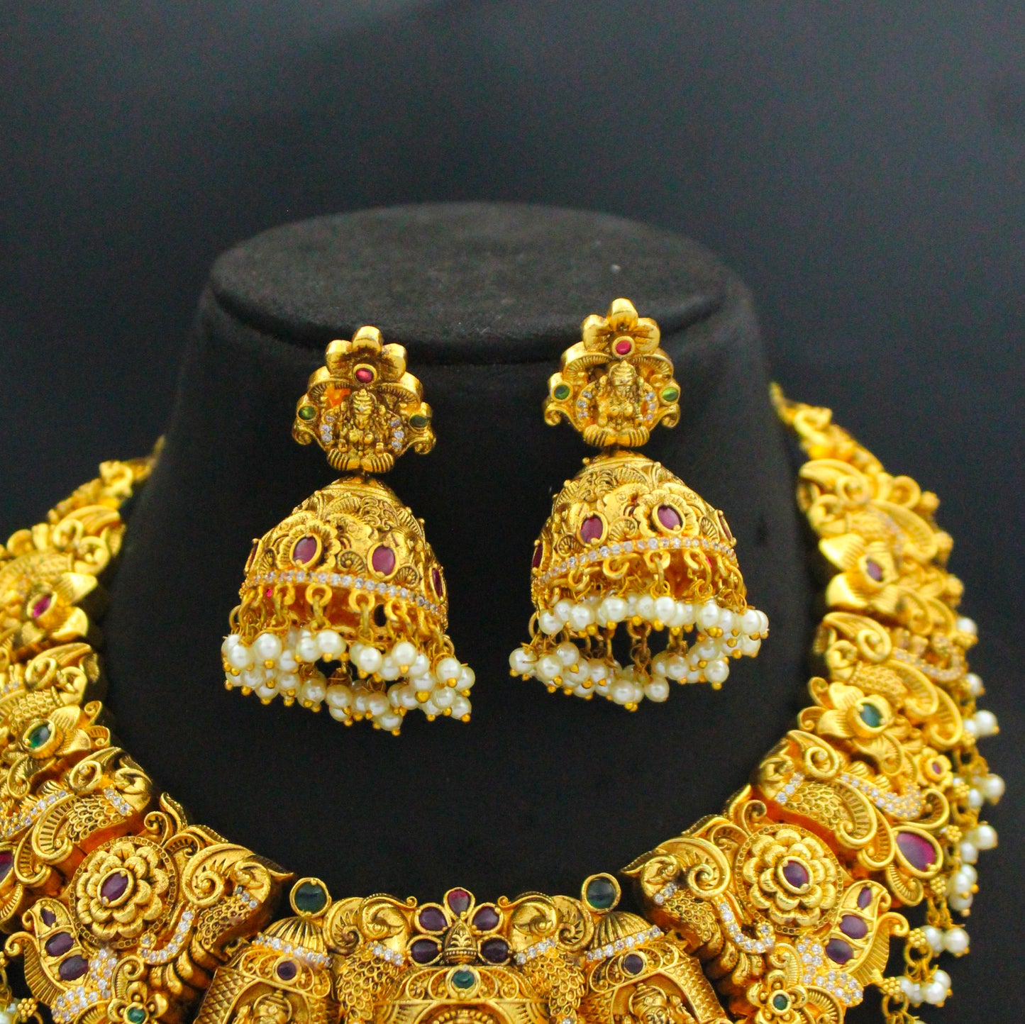 Matte Lakshmi Multicolour Necklace Set SP-39810