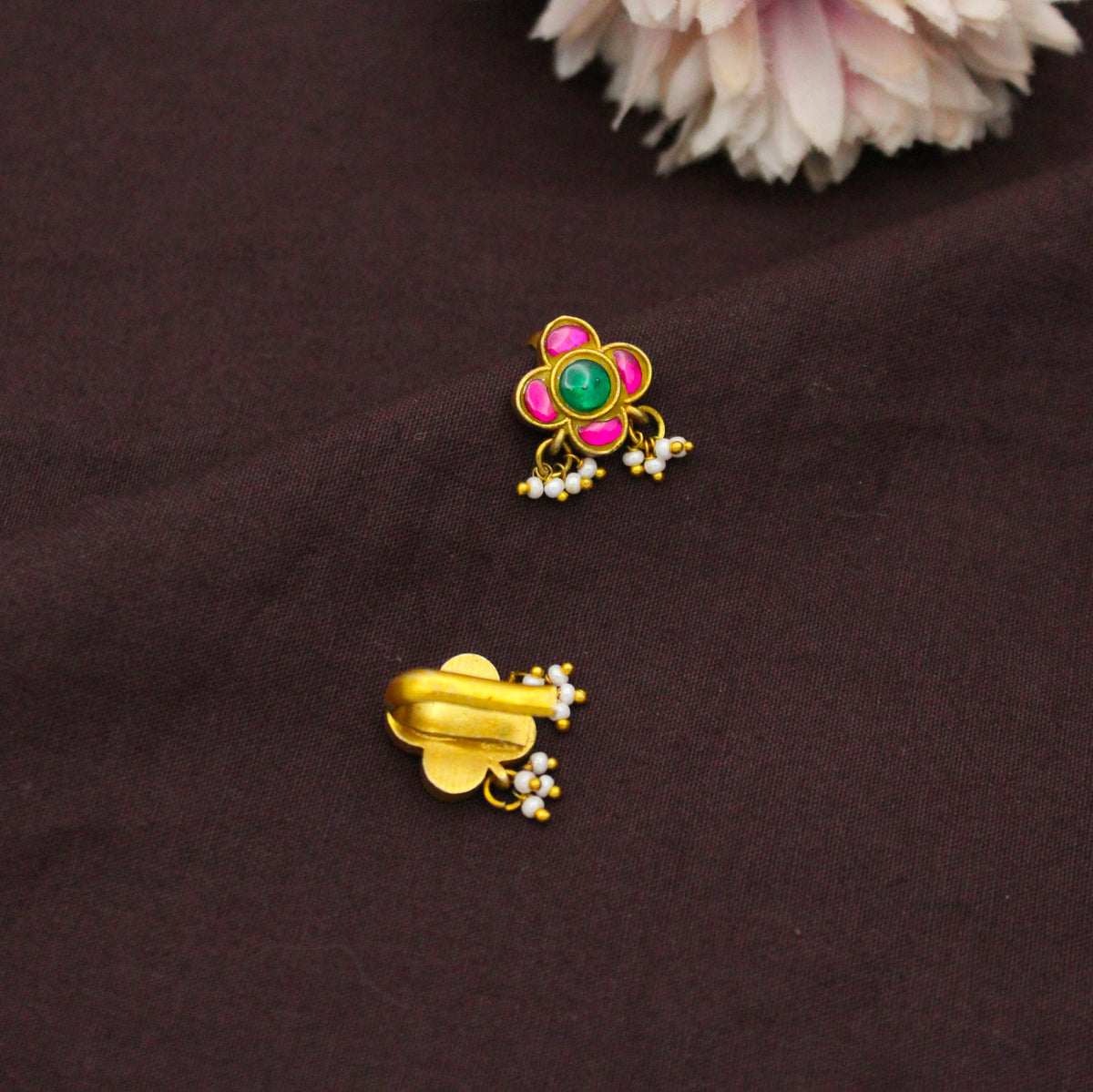 Traditional Jadau Kundan Floral Bugadi