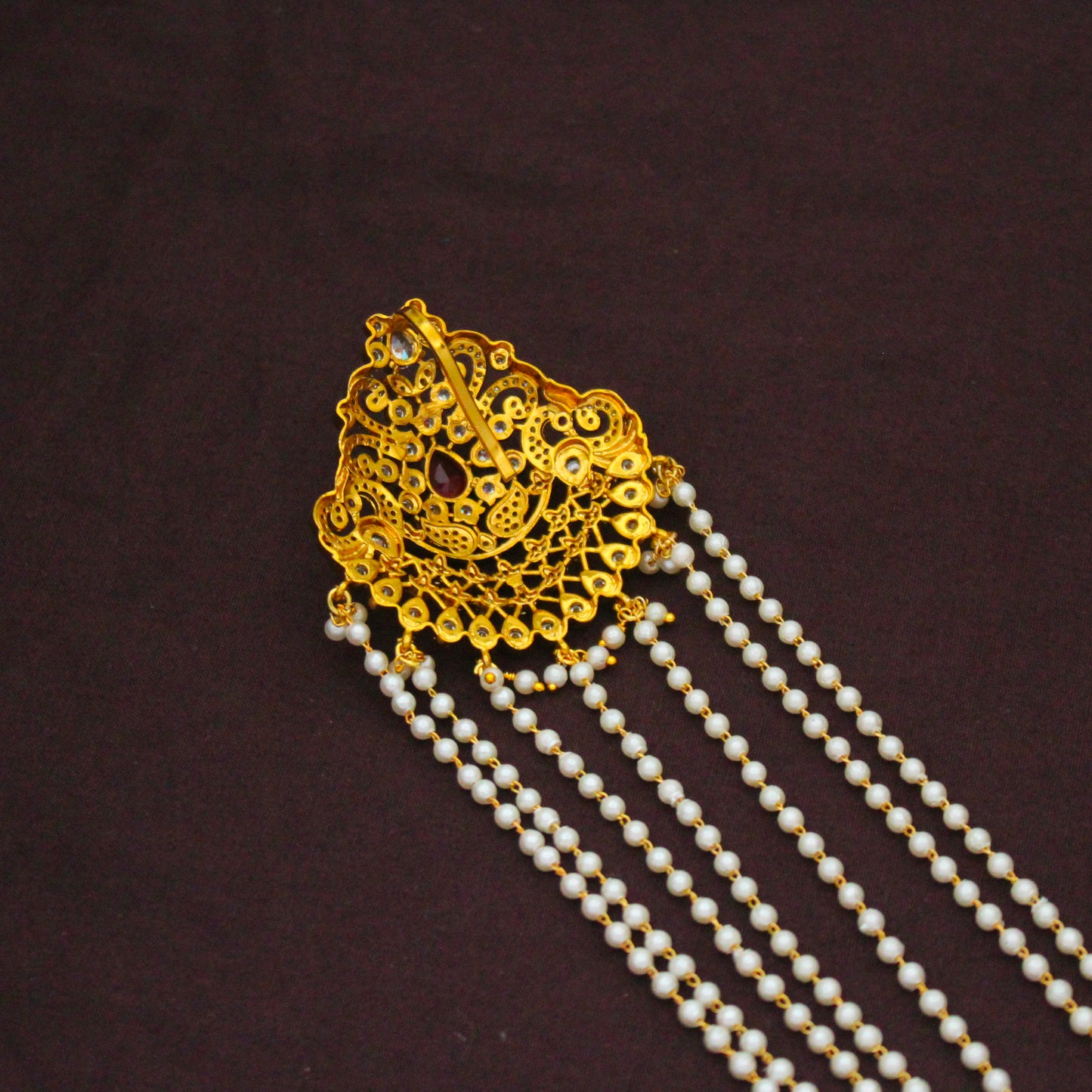 Antique Pearls Peacock Red Jada Billa 42930