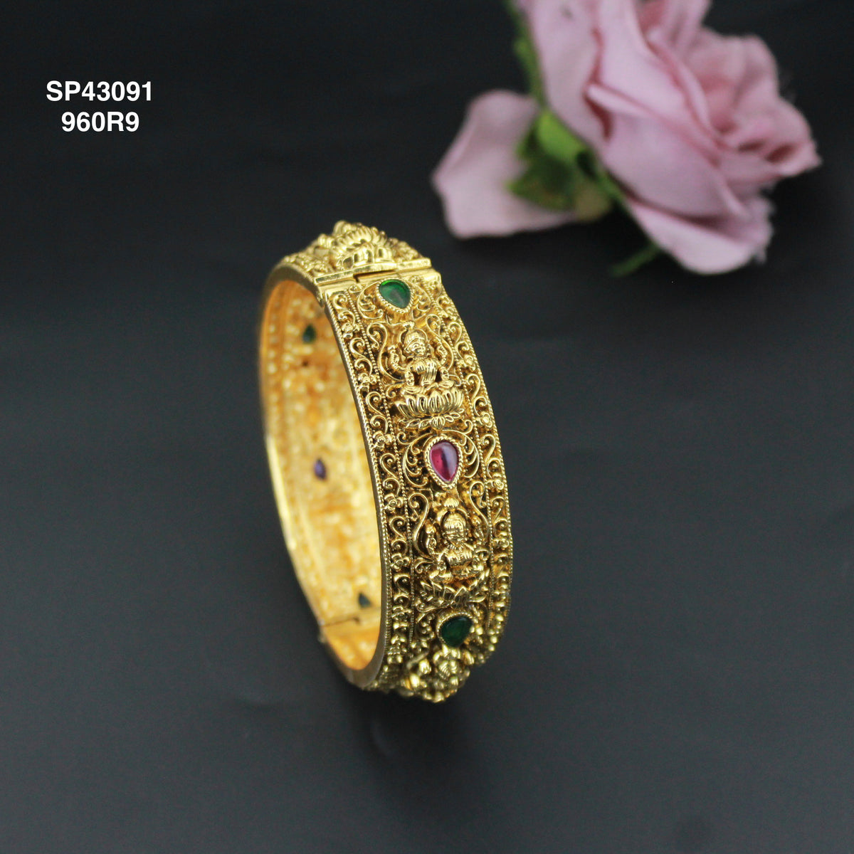 Nakshi Gold Replica Lakshmi Idol Openable bangle