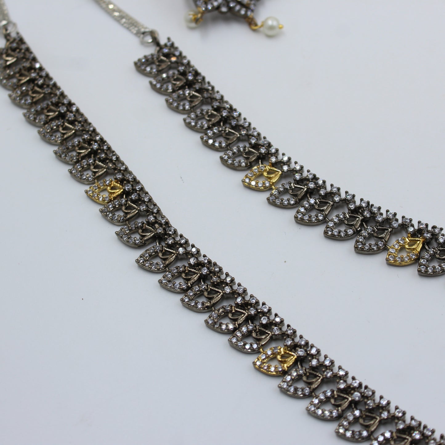 16768 Victorian Double Peacock eacock Combo Red Necklace Set