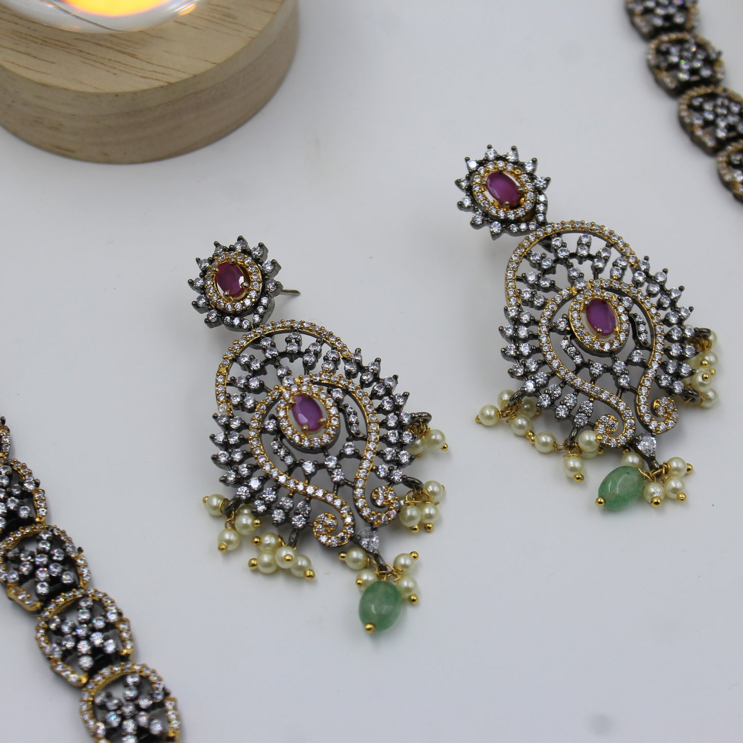 Victorian Black Polish Long Necklace