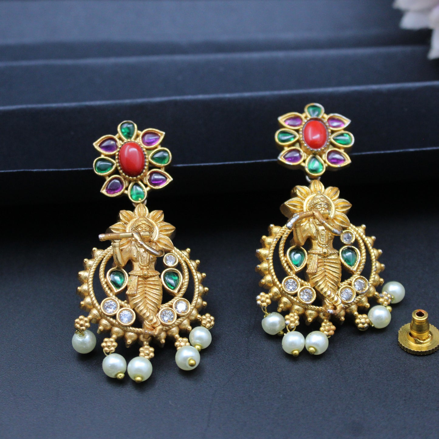 10698 Dashavatar Matte Navaratan Necklace