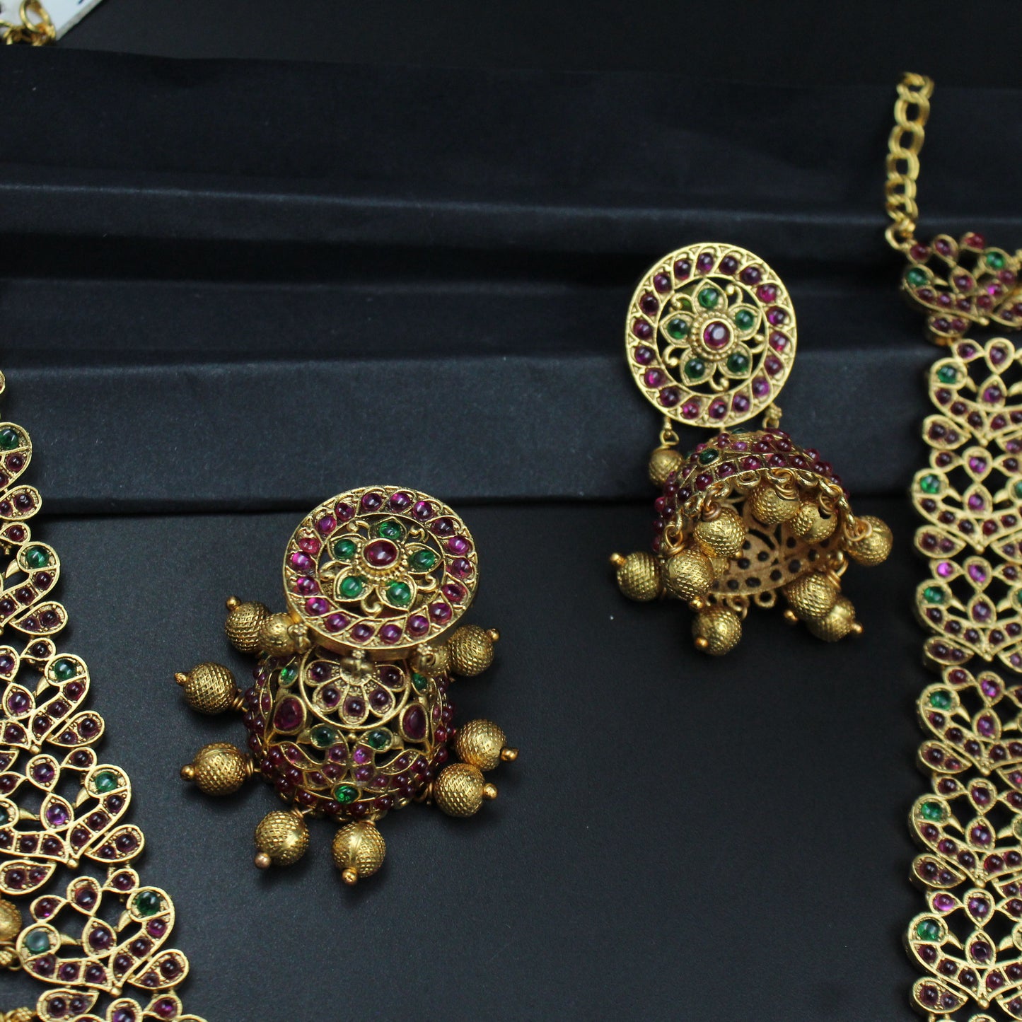 3273 Kempu Peacock Long Set