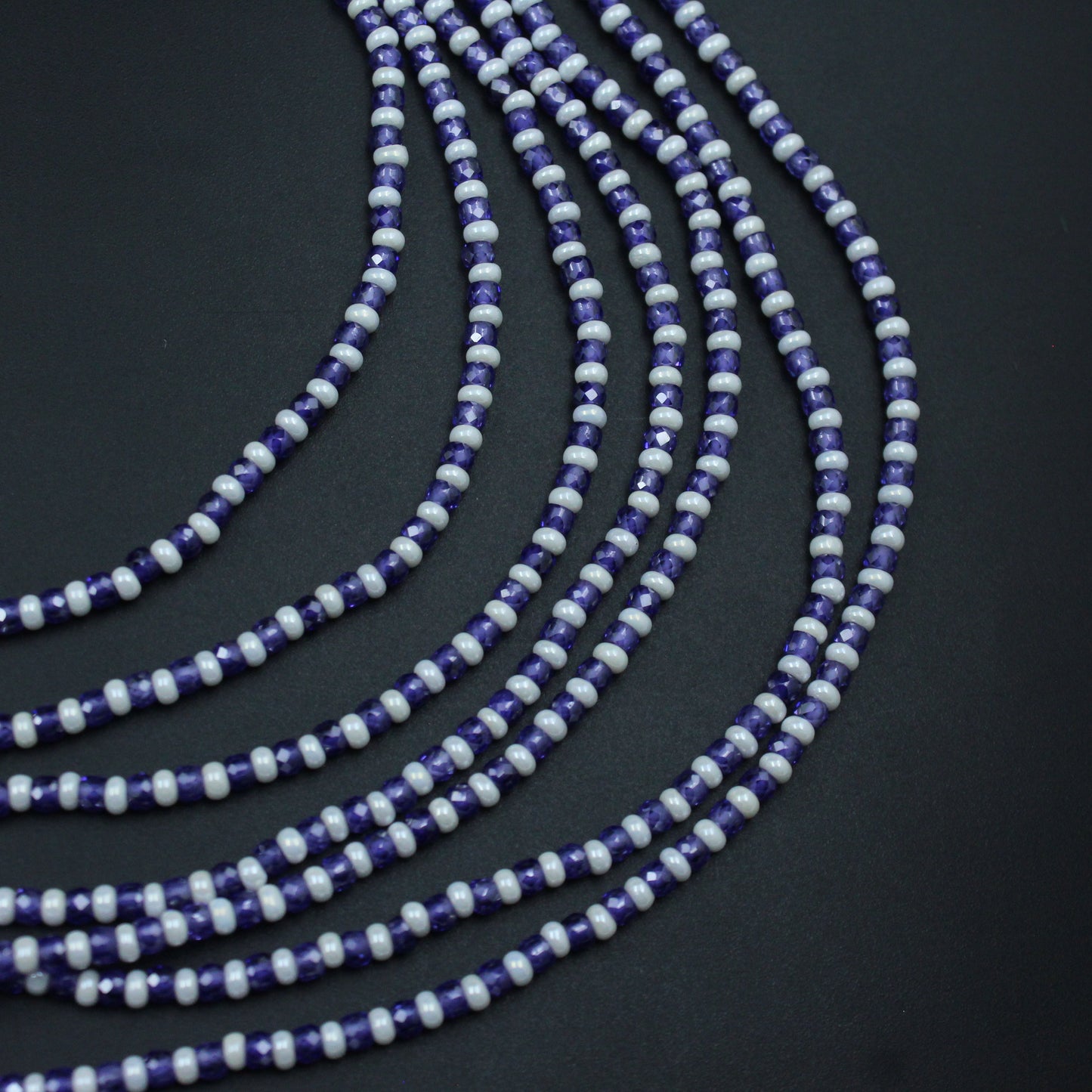 38726 7 lines sugar crystal beads