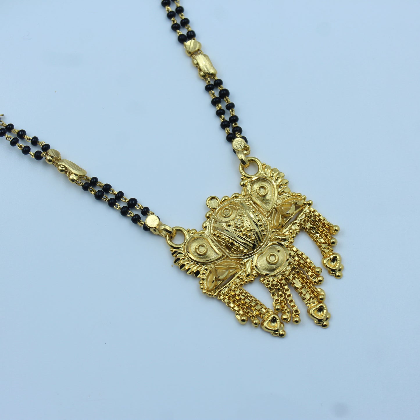 14244 Two Lines Mangal Sutra With Pendent