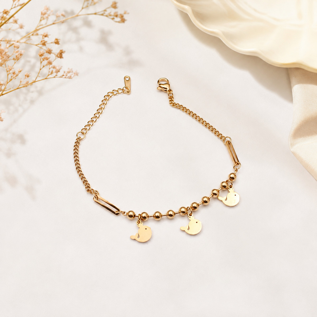 Charm Gold Plated Bracelet