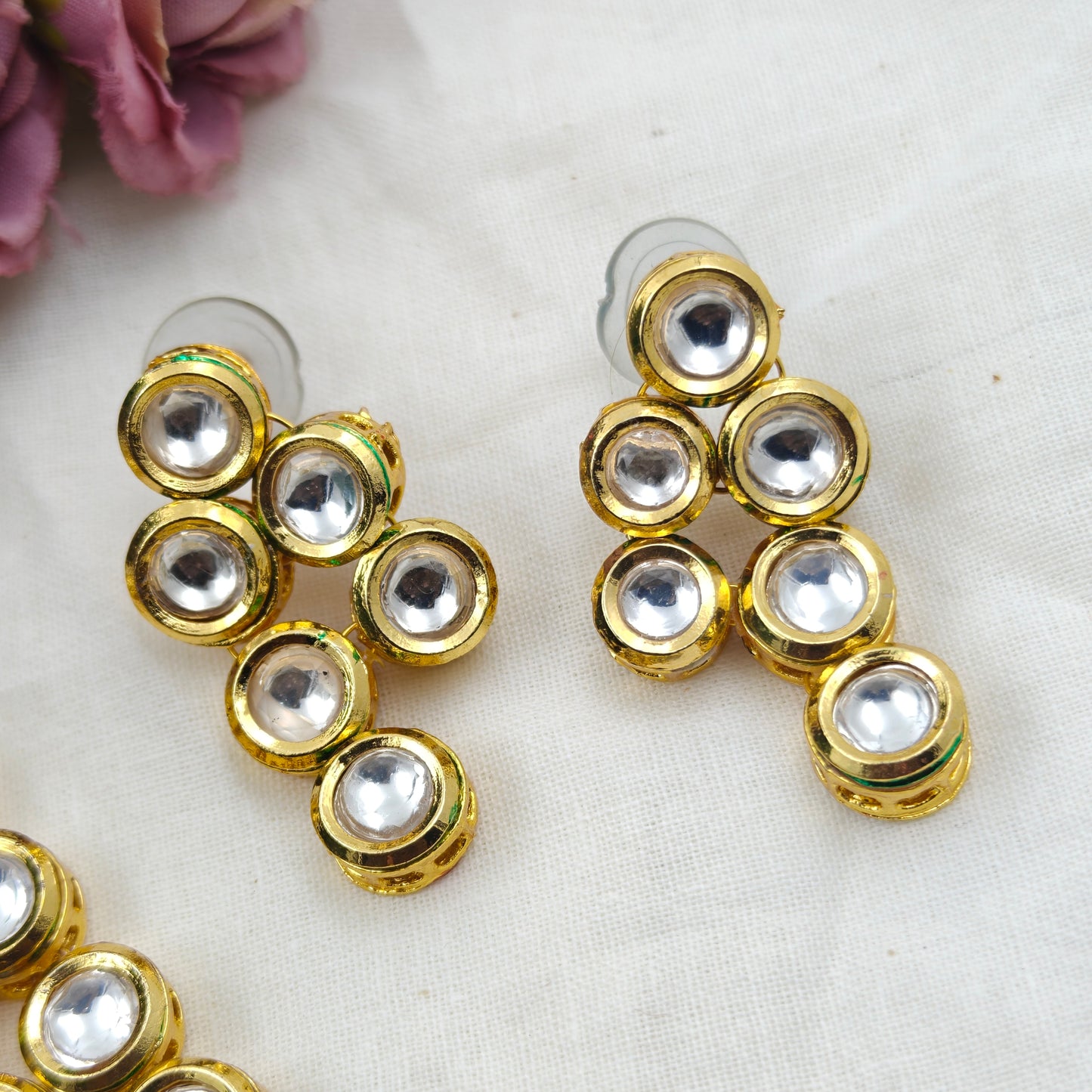 11945 Mennakari Kundan 2 Layers Necklace