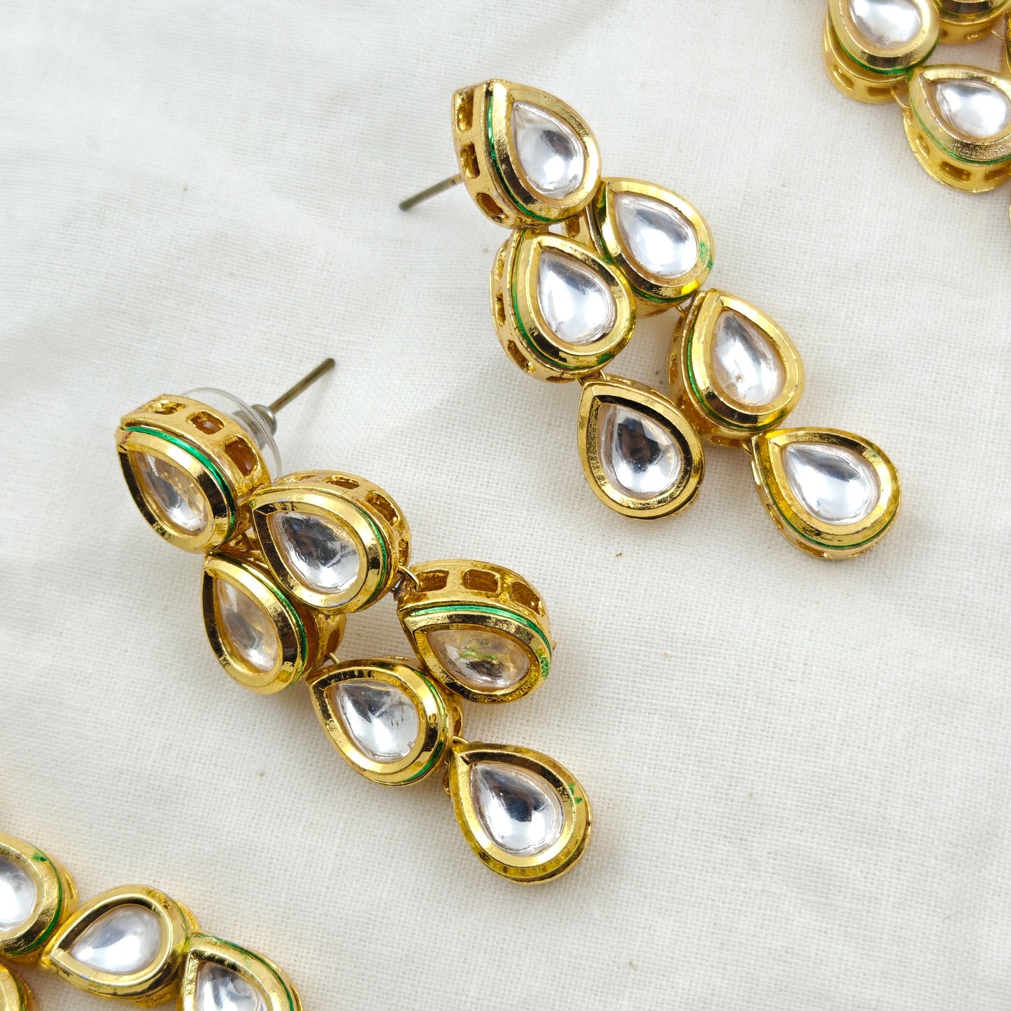 11881 Mennakari Kundan 2 Layers necklace