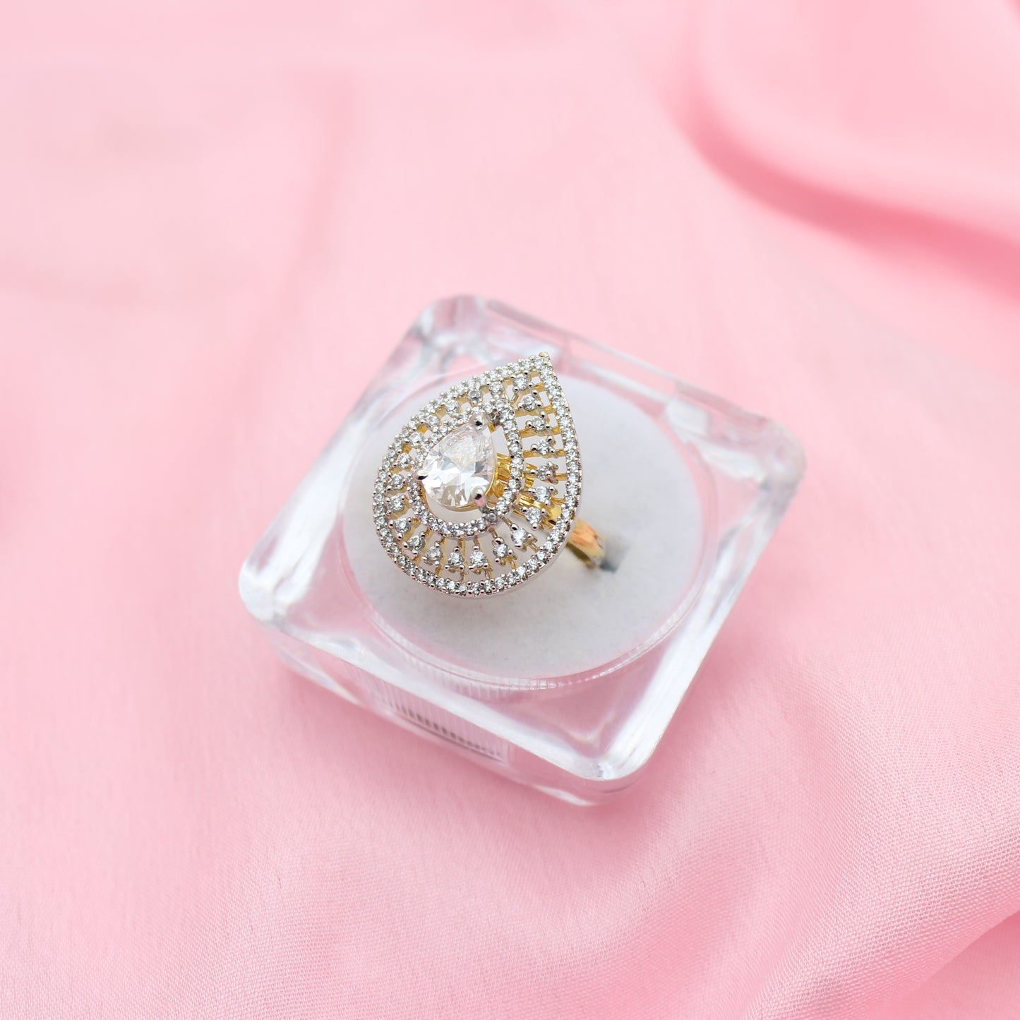 41724 GJ Ruby AD Adjustable Finger Ring