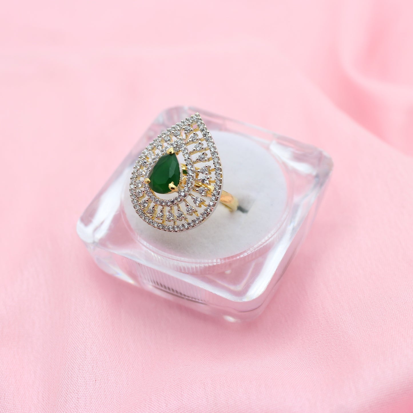 41724 GJ Ruby AD Adjustable Finger Ring