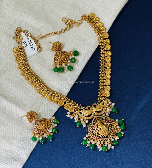 33281 Laxmi peacock necklace