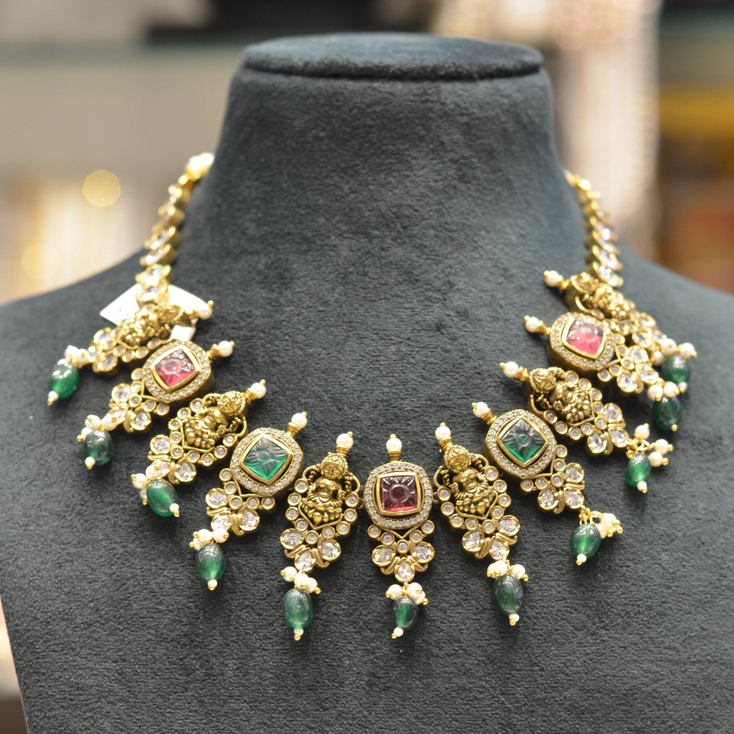 Victorian laxmi duplet necklace 17743