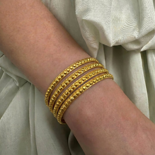 20716 Gold polish 4 bangles