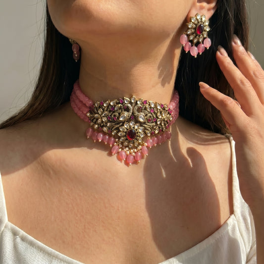 21248 Victorian Choker Purple