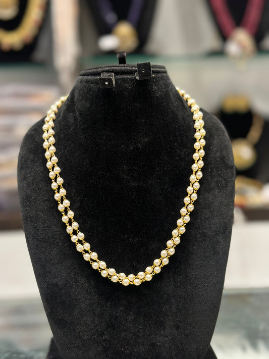 24617 small size pearl mala 2 lines