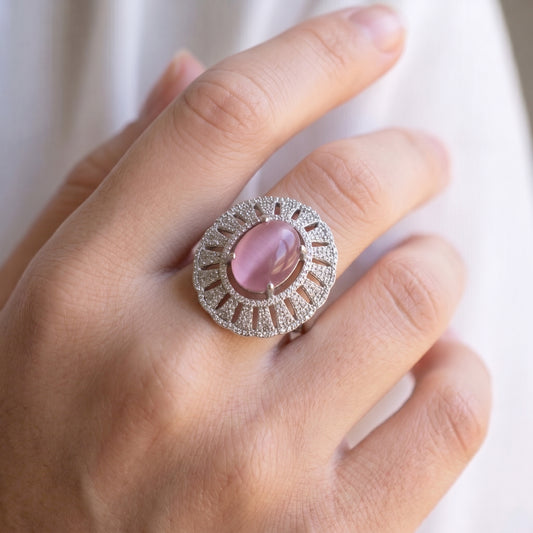 27272 Cocktail fingering with link pink color