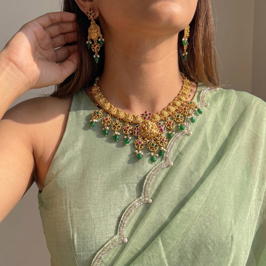 28116 Nakshi Laxmi Short Necklace