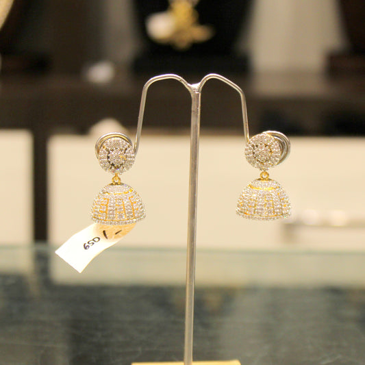 Small size full white jhumki 29663