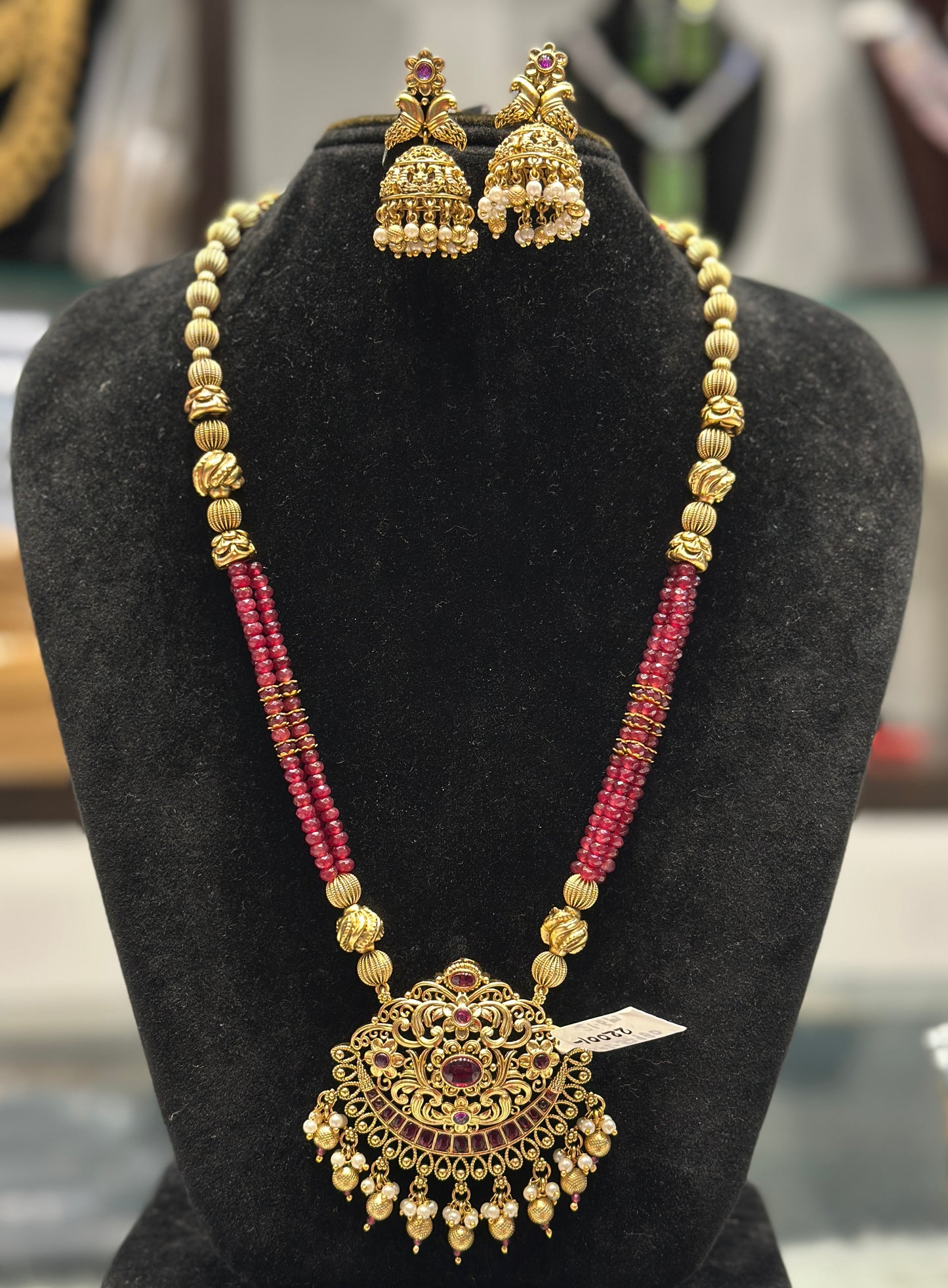 Onex beads mala with jhumki