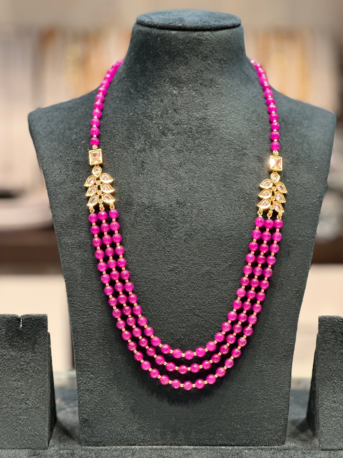 28194 Pink beads mala