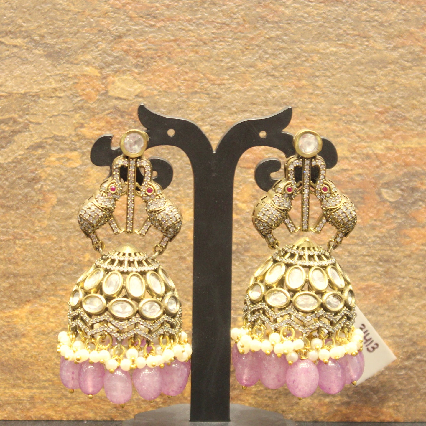 Victorian elephant heavy jhumki 31414