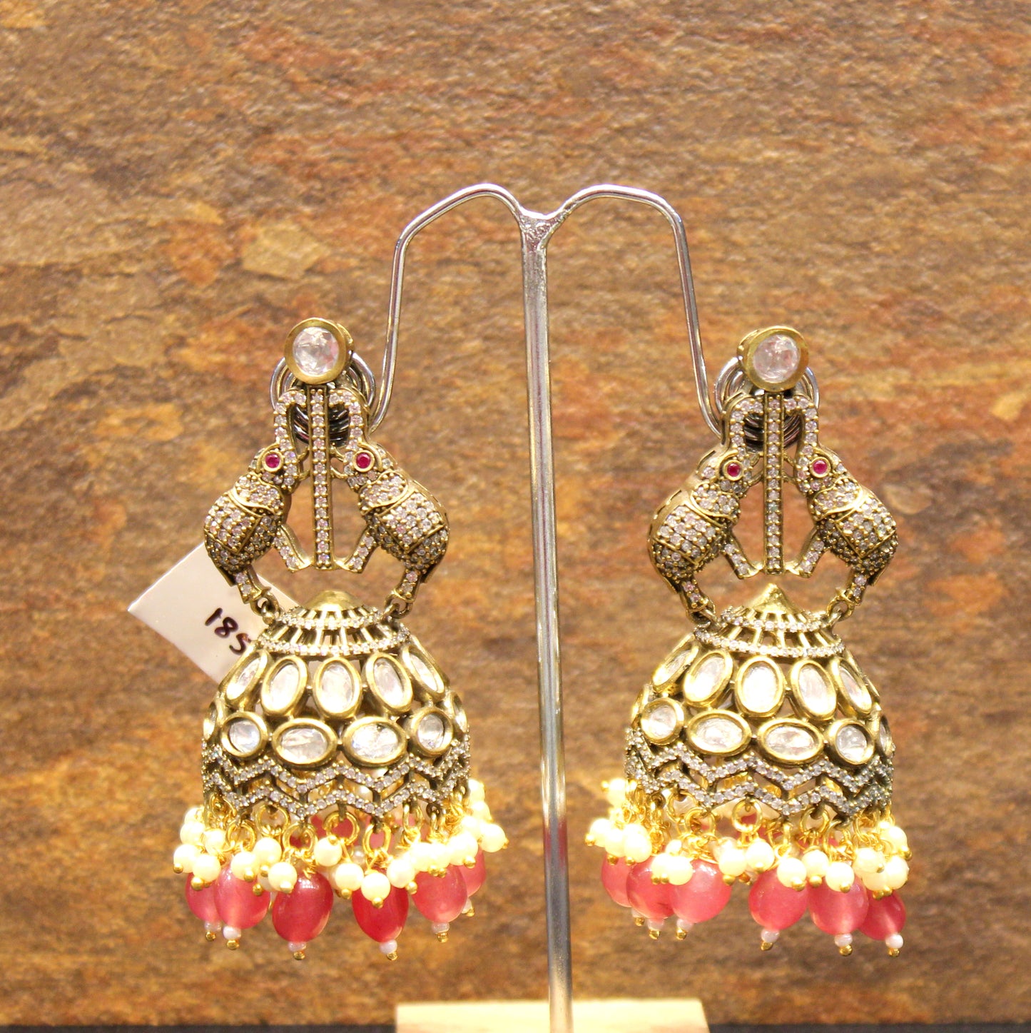 Victorian elephant heavy jhumki 31414