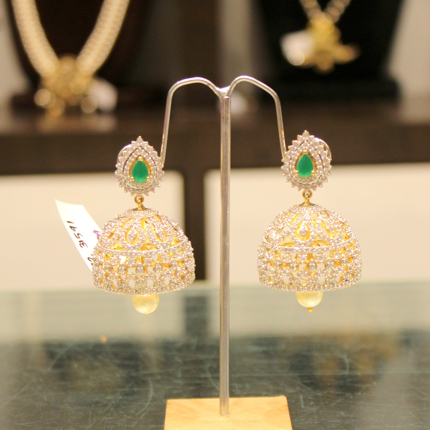 Diamond look simple jhumki 31590