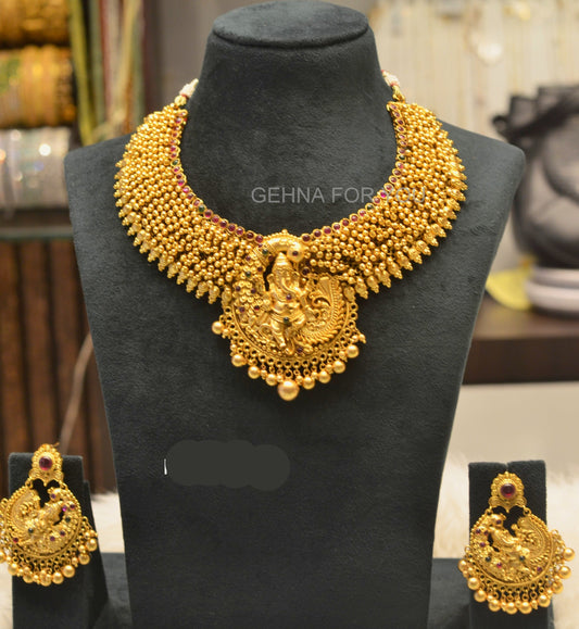 Nakshi Ganesh Necklace short 3285