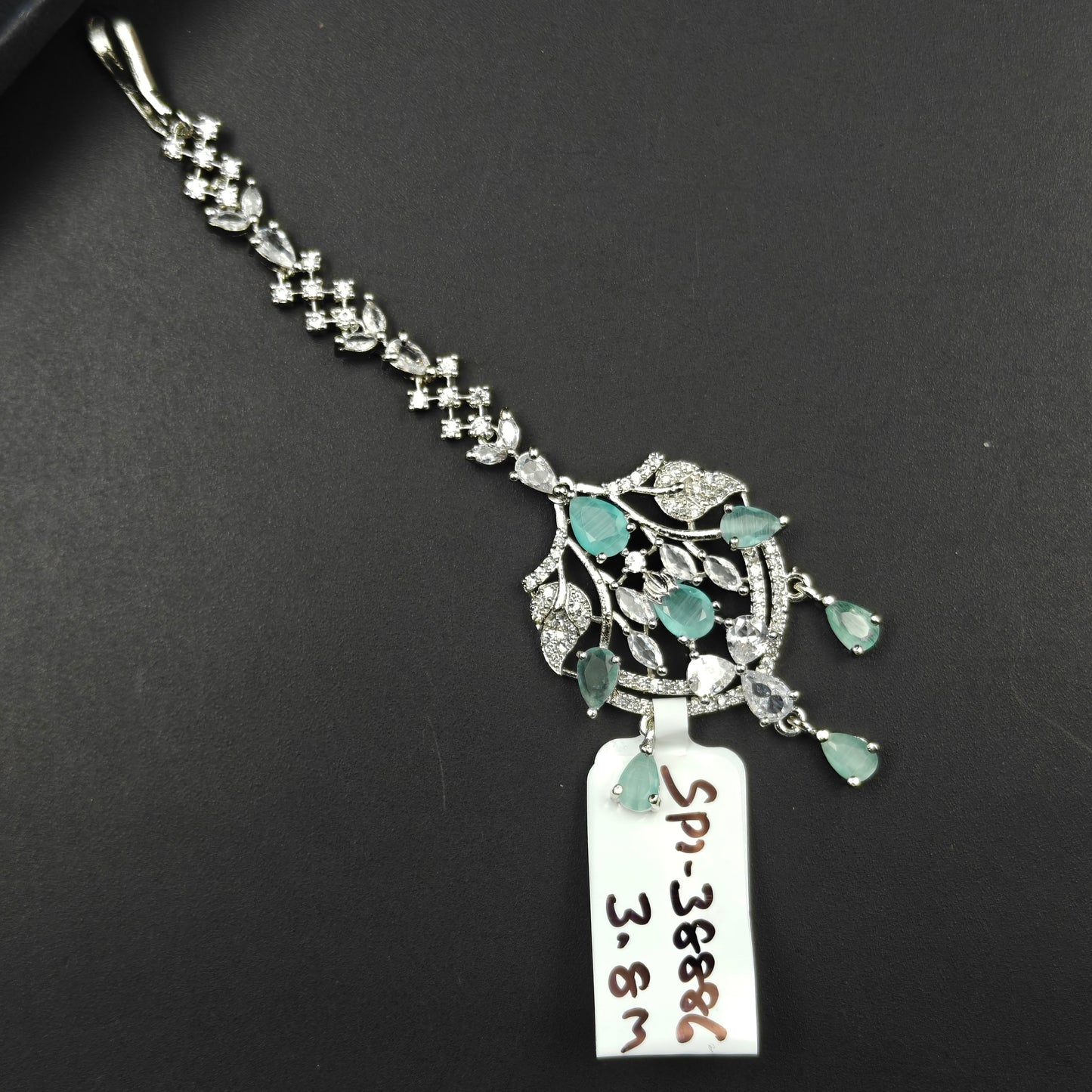 38886 Mint Drop Maang Tikka
