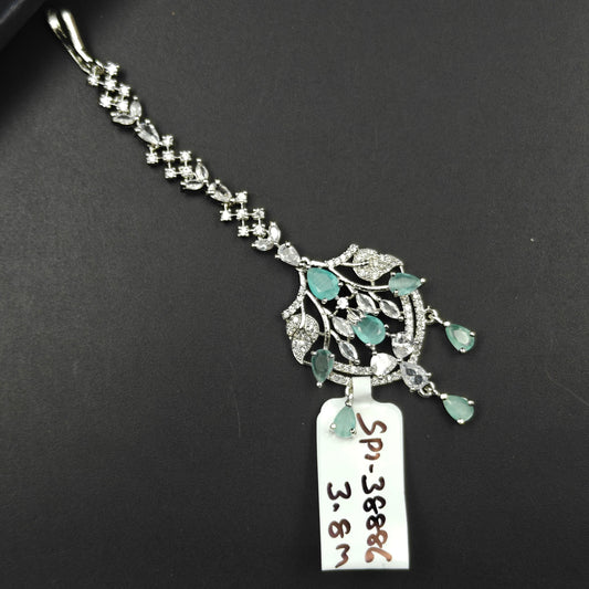 38886 Mint Drop Maang Tikka