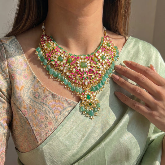 39293 Jadau Bridal necklace