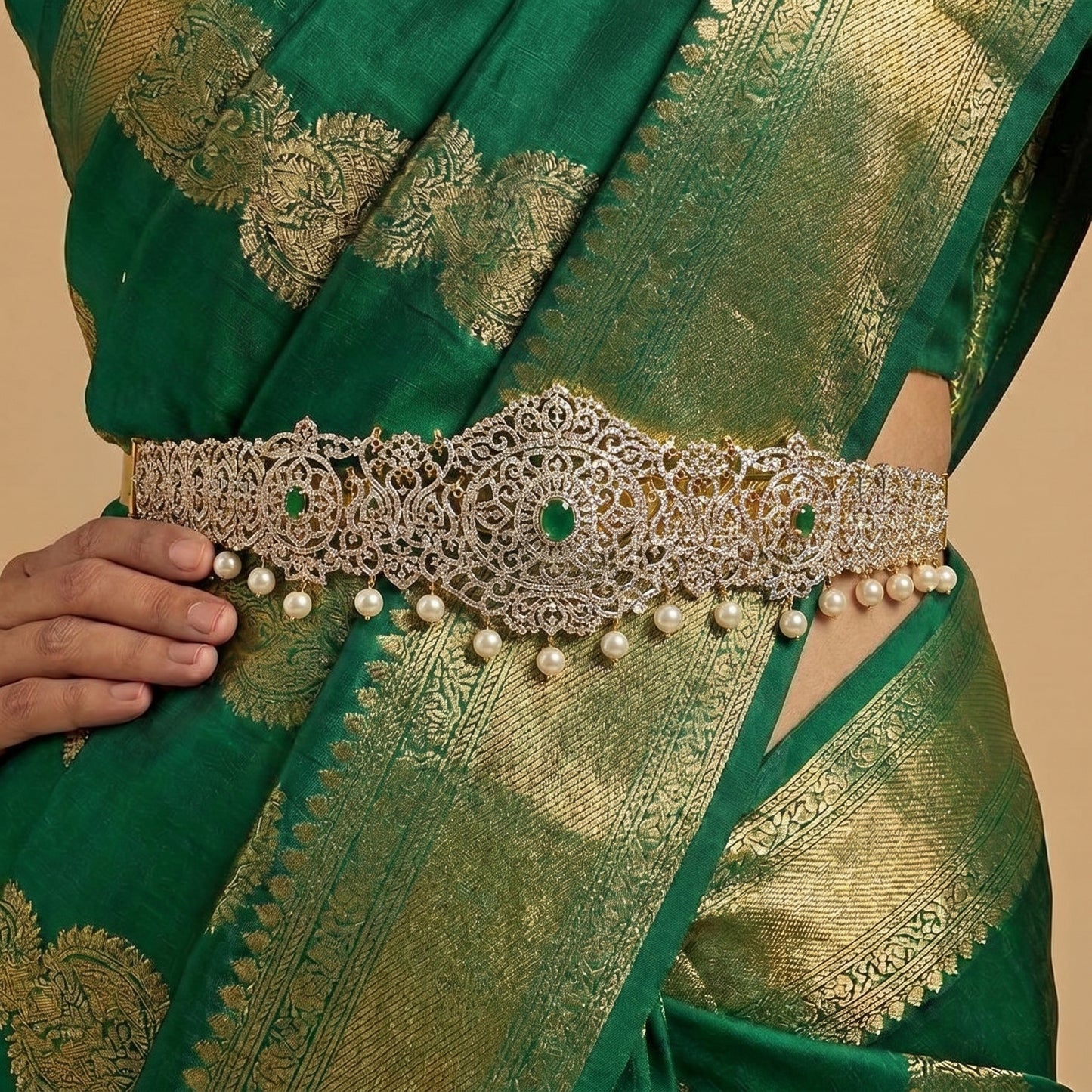 40166 GJ Vaddanam Green Stone