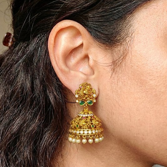 40438  Matte Peacock Jhumki