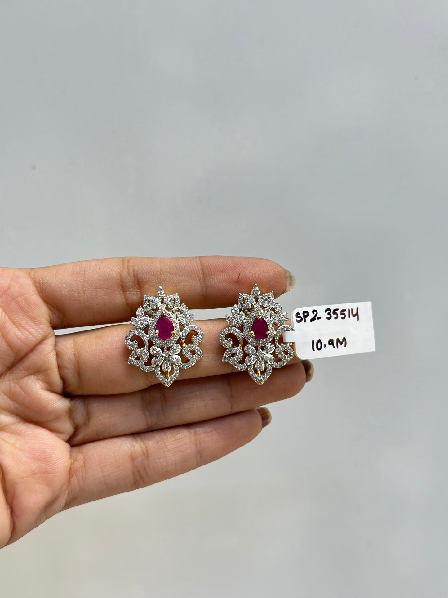 35514  Diamond look jhumki 2 in 1