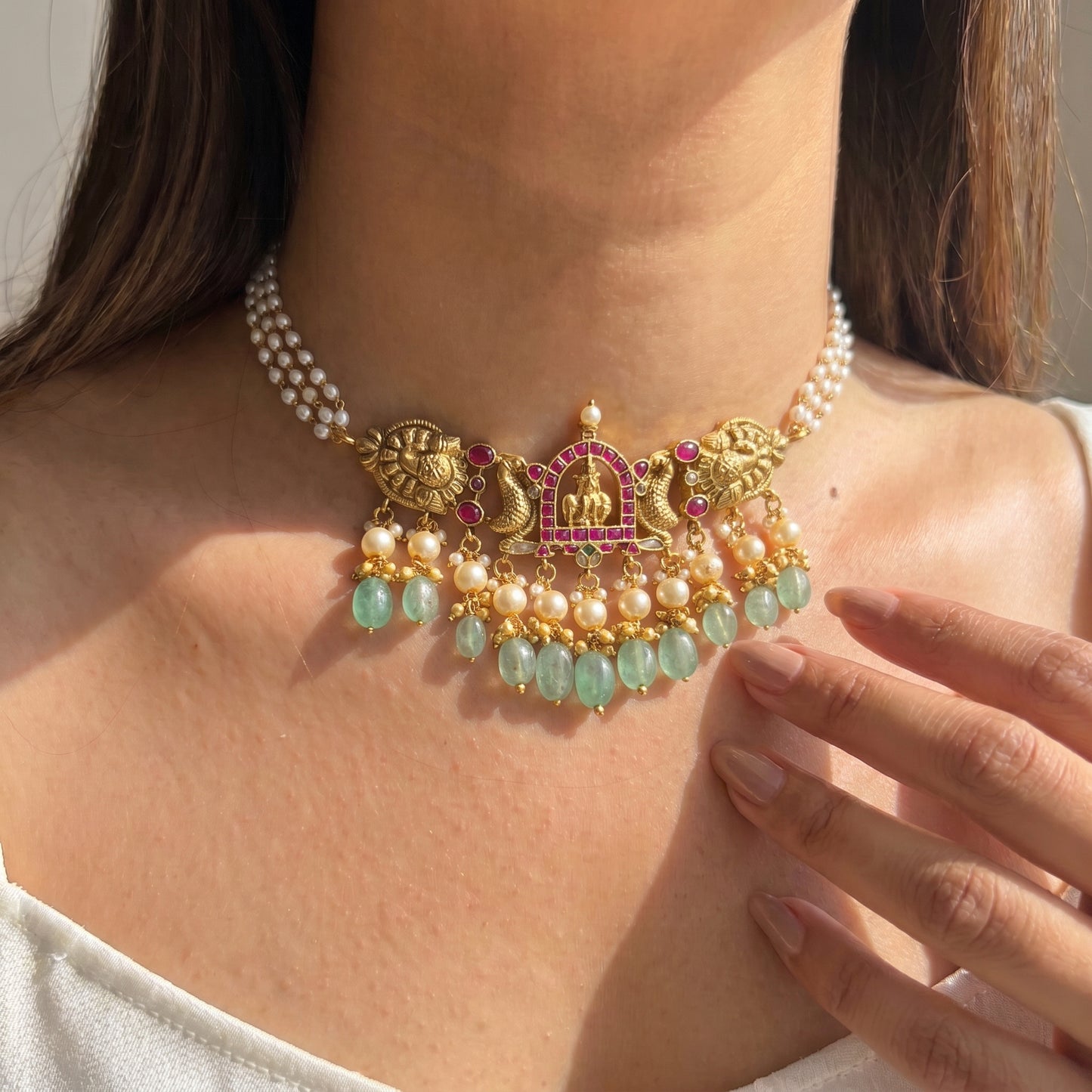 41500 Jadau Radha Krishna Choker