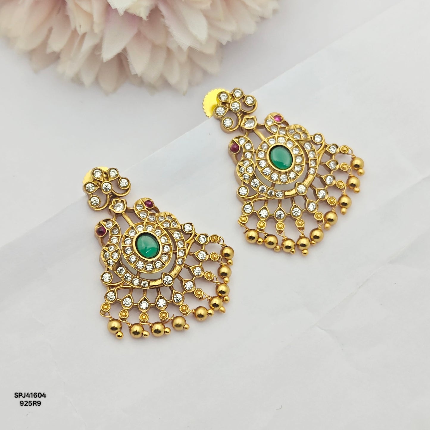 41604 Matte Peacock Multi Chandbali