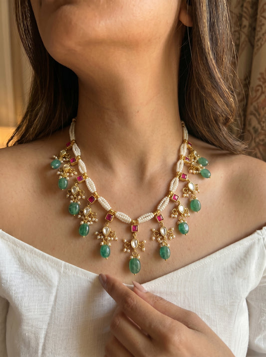 41745 Jadau Poth Necklace Without Earrings