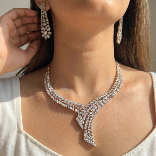 Real diamond look necklace