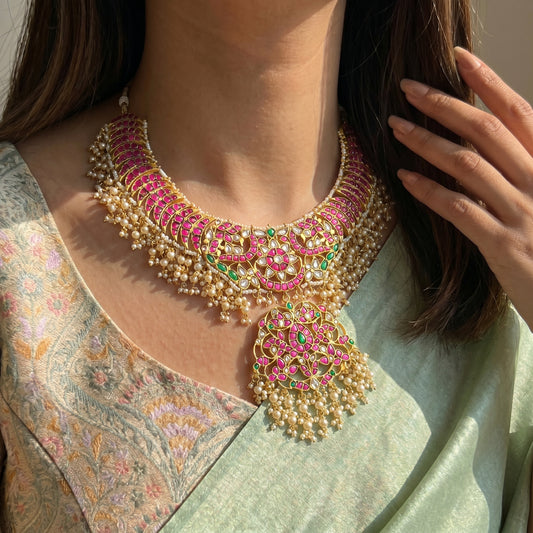 Jadau Peacock Necklace