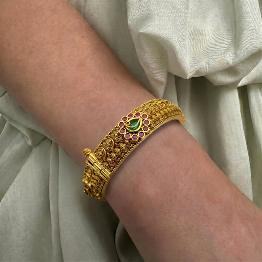 42224 Nakshi Kasulu Multi Stone 1 Pc Openable Bangle
