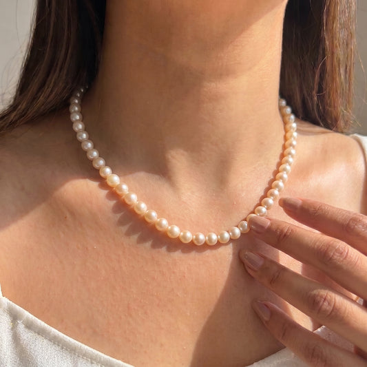 42310 1 Line Real Pearl Mala