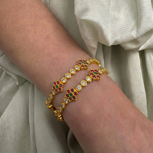 42430 Flower Multi Bangles