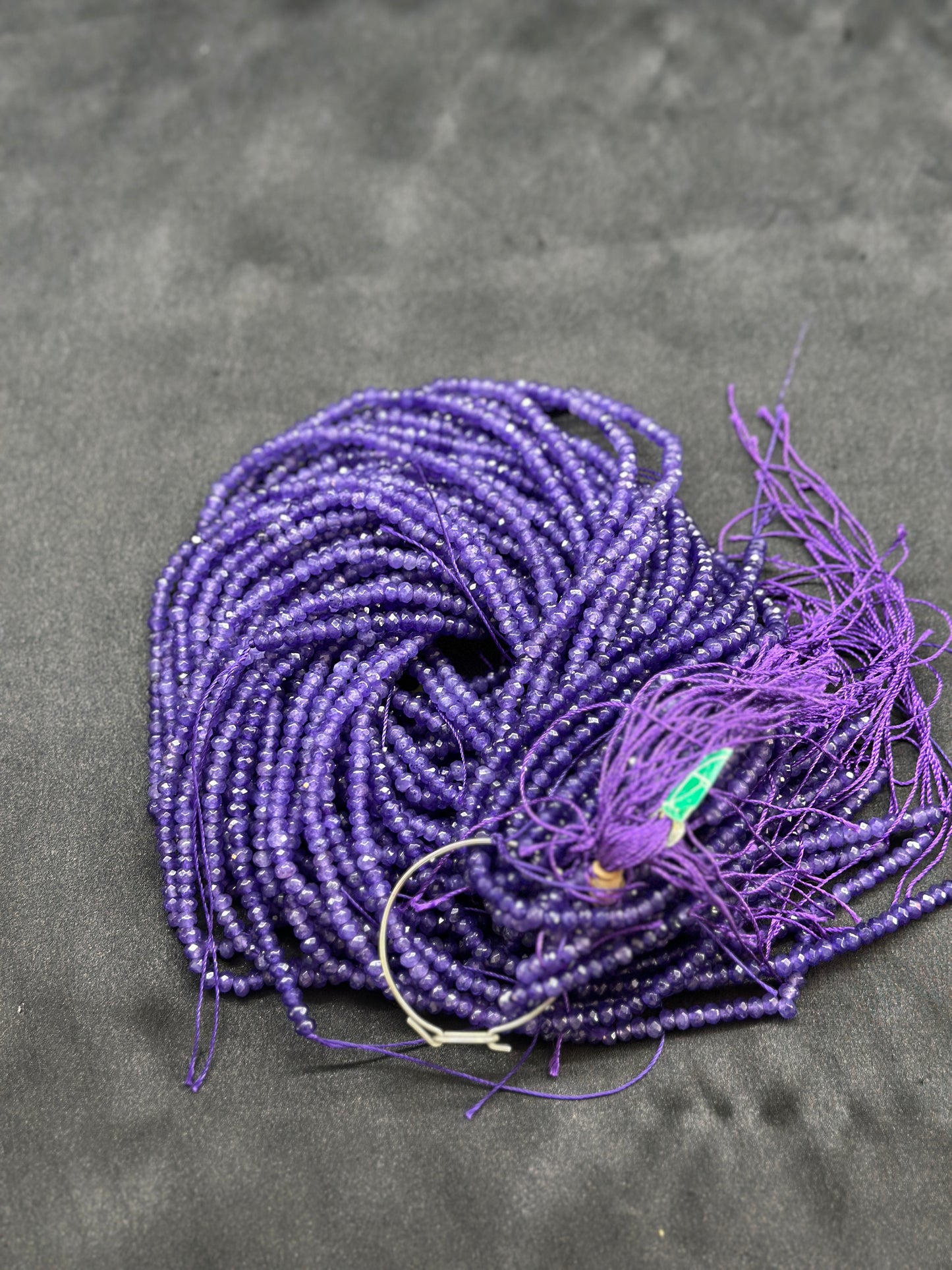 Purple onex beads per line