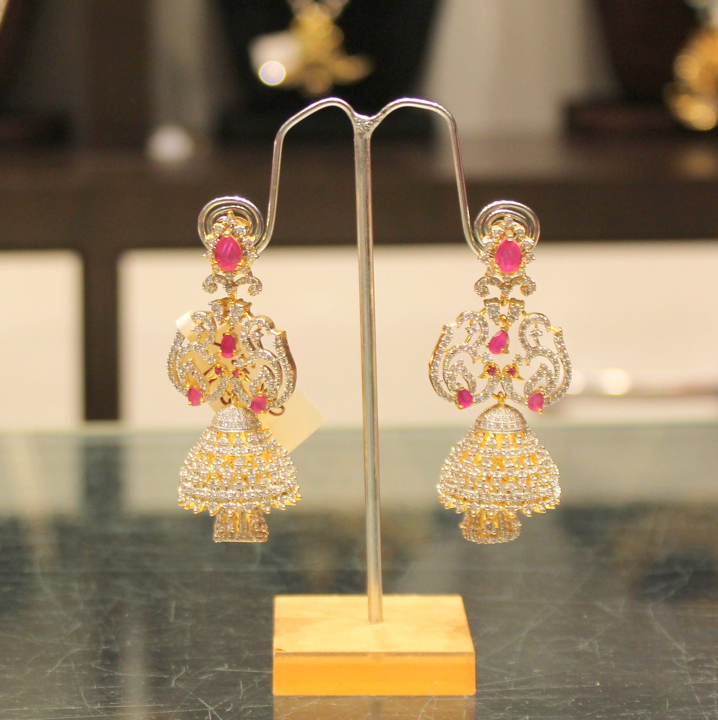 Simple diamond look jhumki 590