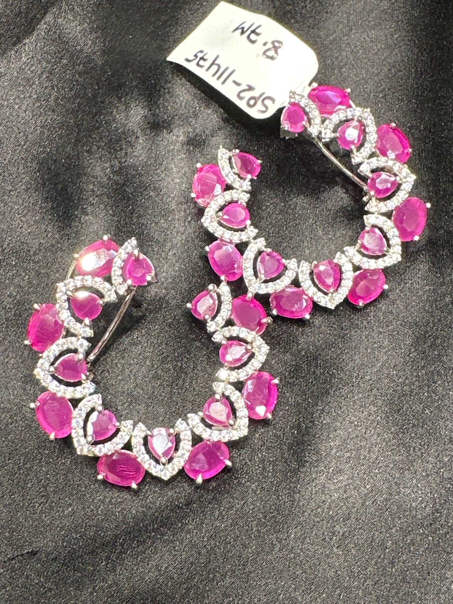 11474 Platinum Polishing flower shape studs